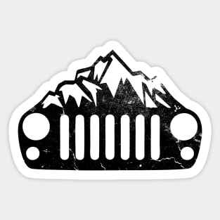 Jeep Grill Vintage Sticker